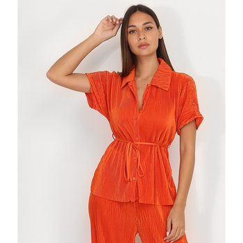 textil Dame Skjorter / Skjortebluser La Modeuse 63241_P143761 Orange