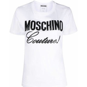 textil Dame T-shirts & poloer Moschino  Hvid