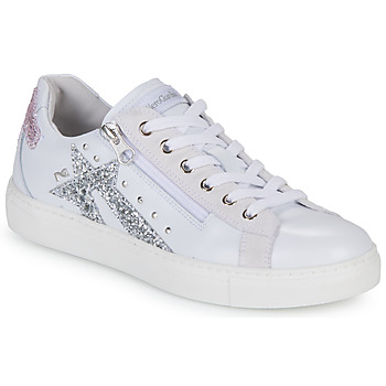Sko Dame Lave sneakers NeroGiardini E306504D-707 Hvid / Sølv / Pink