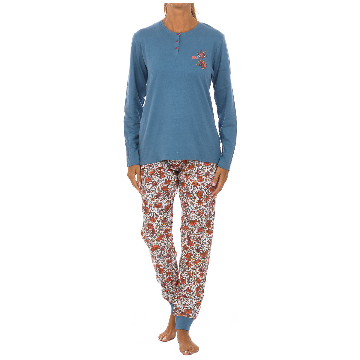 textil Dame Pyjamas / Natskjorte Kisses&Love KL45186 Flerfarvet
