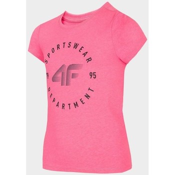 textil Pige T-shirts m. korte ærmer 4F JTSD003 Pink