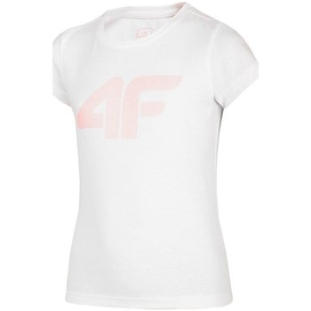 textil Pige T-shirts m. korte ærmer 4F JTSD005 Hvid