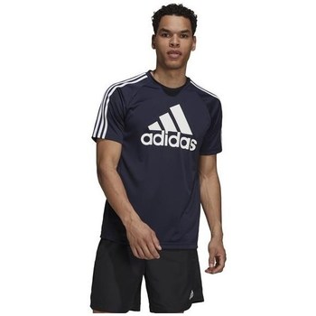 textil Herre T-shirts m. korte ærmer adidas Originals Sereno Logo Tee Marineblå