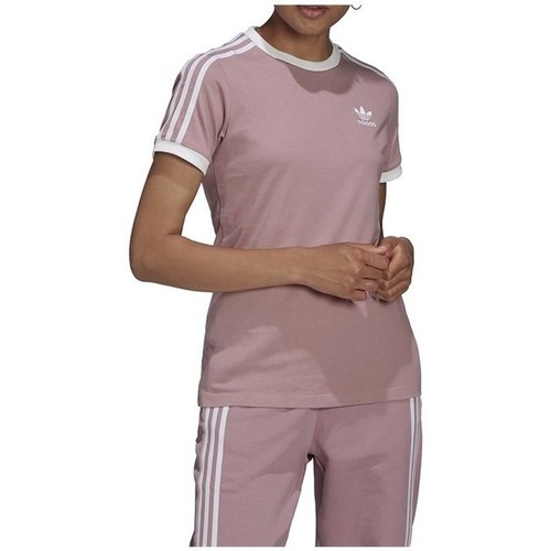 textil Dame T-shirts m. korte ærmer adidas Originals 3 Stripes Tee Beige