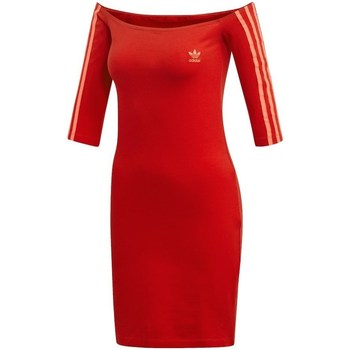 textil Dame Kjoler adidas Originals Shoulder Dress Scarle Rød