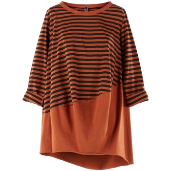textil Dame Sweatshirts Wendy Trendy Top 220847 - Orange/Black Orange
