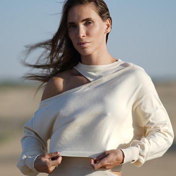 textil Dame Toppe / Bluser THEAD. GRACE TOP Sand