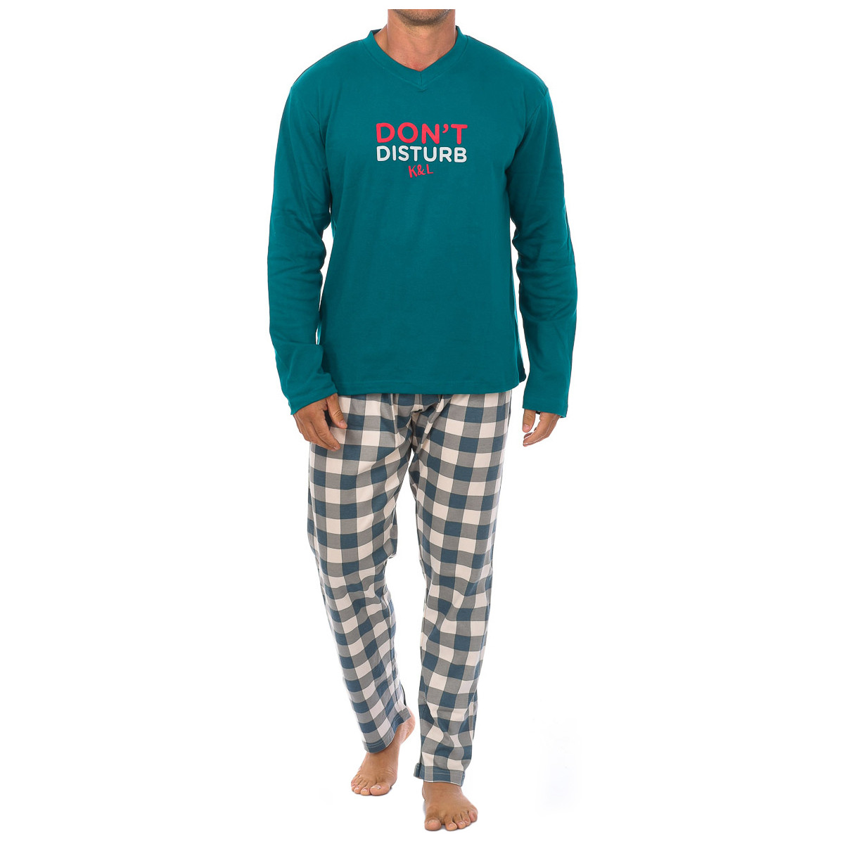 textil Herre Pyjamas / Natskjorte Kisses&Love KL130154 Flerfarvet