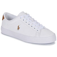 Sko Lave sneakers Polo Ralph Lauren LONGWOOD-SNEAKERS-LOW TOP LACE Hvid / Cognac