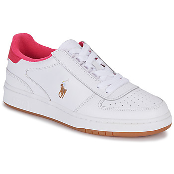 Sko Dame Lave sneakers Polo Ralph Lauren POLO CRT PP-SNEAKERS-LOW TOP LACE Hvid / Pink