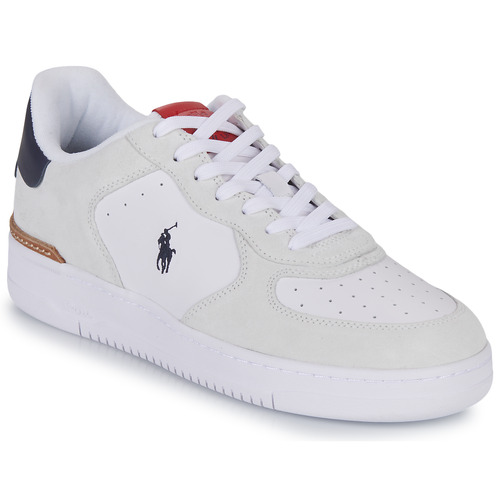 Sko Lave sneakers Polo Ralph Lauren MASTERS CRT-SNEAKERS-LOW TOP LACE Hvid / Rød / Marineblå