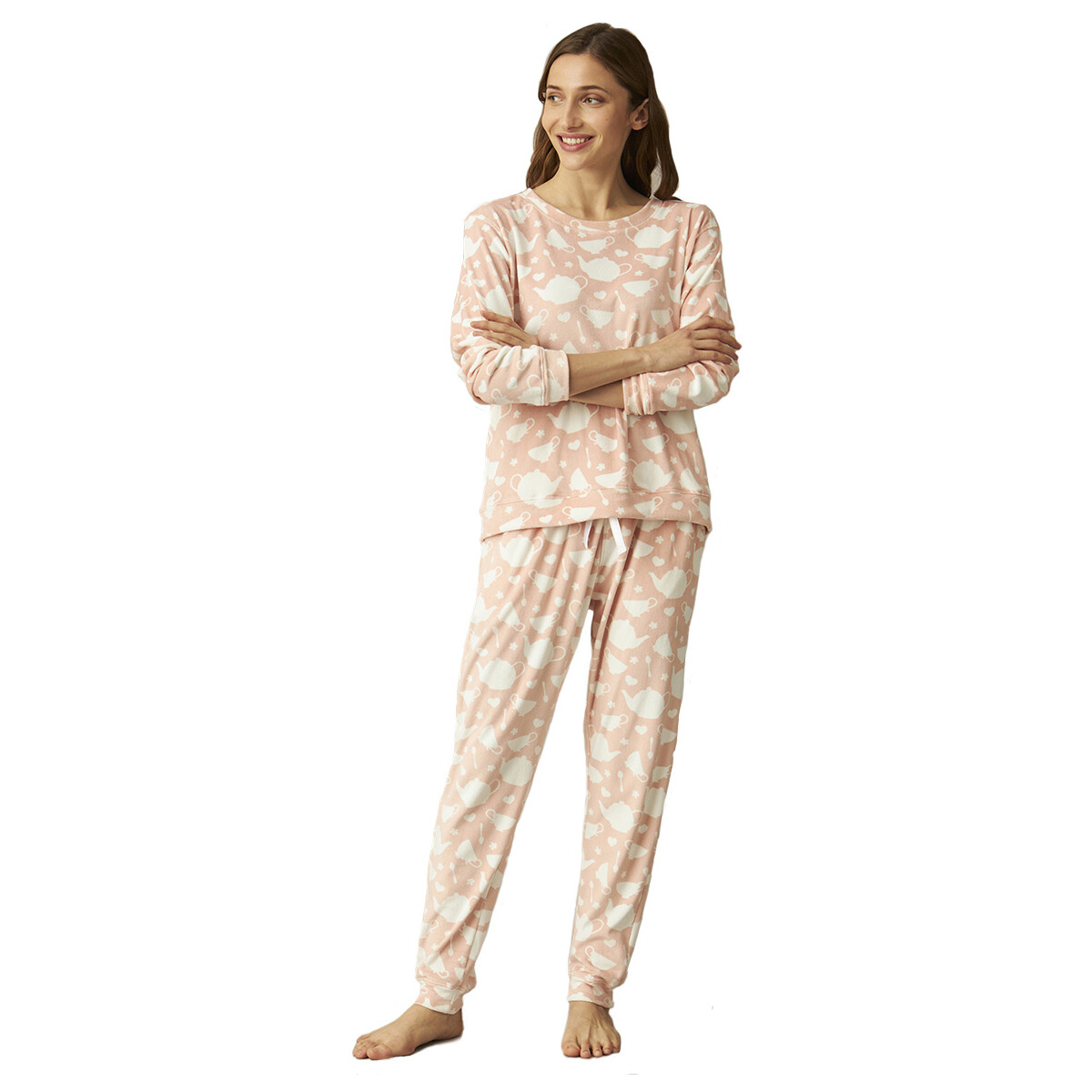 textil Dame Pyjamas / Natskjorte J&j Brothers JJBCP0300 Flerfarvet