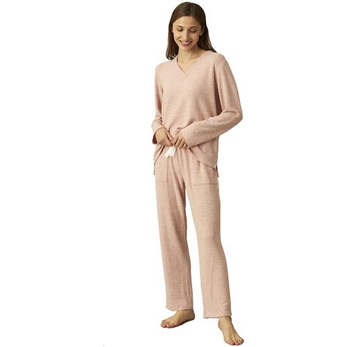 textil Dame Pyjamas / Natskjorte J&j Brothers JJBCP1301 Pink