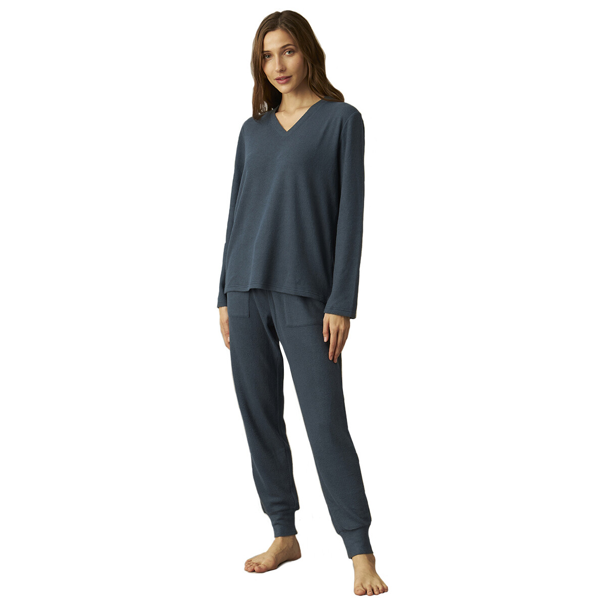 textil Dame Pyjamas / Natskjorte J&j Brothers JJBCP1602 Blå