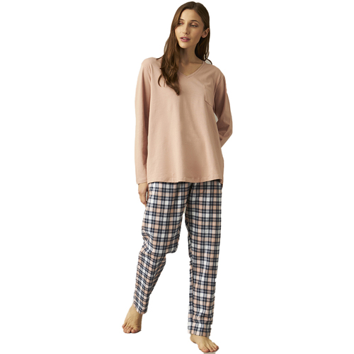 textil Dame Pyjamas / Natskjorte J&j Brothers JJBCP1701 Pink