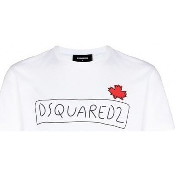 textil Herre T-shirts & poloer Dsquared T SHIRT LOGO SUPERCREWDSQUARED S71GD1130 Hvid