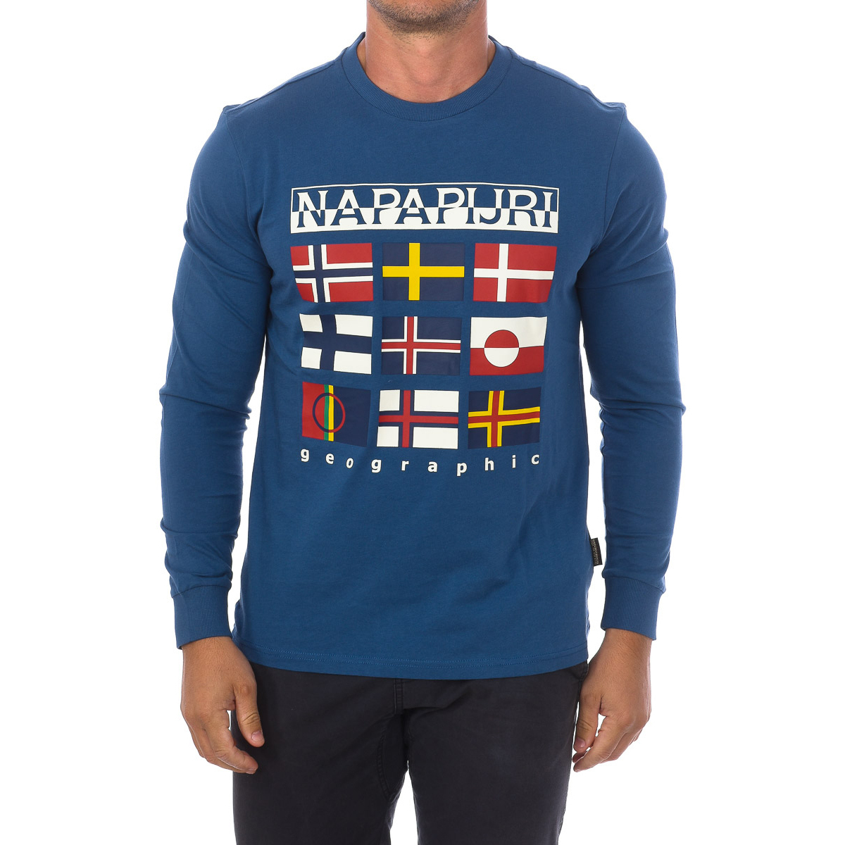 textil Herre Langærmede T-shirts Napapijri NP0A4GPC-BS5 Blå