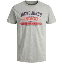 textil Dreng T-shirts m. korte ærmer Jack & Jones  Grå