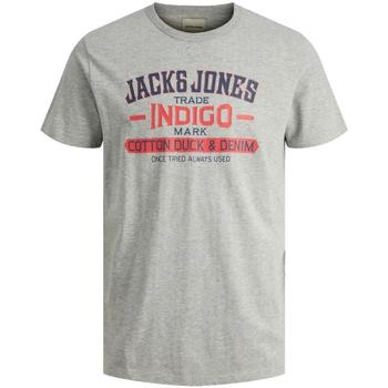 textil Dreng T-shirts m. korte ærmer Jack & Jones  Grå
