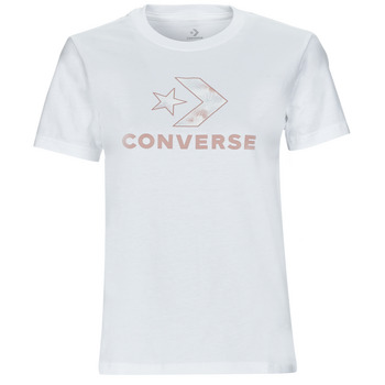 textil Dame T-shirts m. korte ærmer Converse FLORAL STAR CHEVRON Hvid