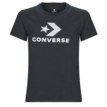 textil Dame T-shirts m. korte ærmer Converse FLORAL STAR CHEVRON Sort