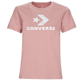 textil Dame T-shirts m. korte ærmer Converse FLORAL STAR CHEVRON Pink