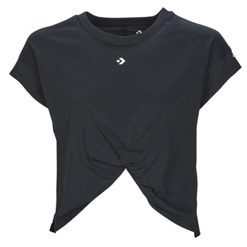 textil Dame T-shirts m. korte ærmer Converse STAR CHEVRON TWIST Sort