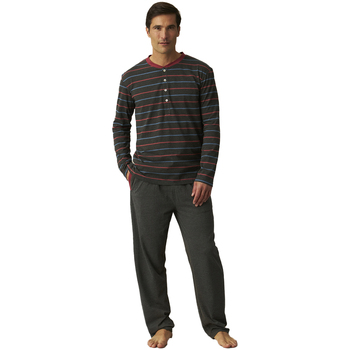 textil Herre Pyjamas / Natskjorte J And J Brothers JJBCP5700 Grå
