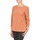 textil Dame Langærmede T-shirts Color Block 3214723 Koral