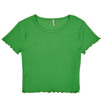 textil Pige T-shirts m. korte ærmer Only KOGNELLA S/S O-NECK TOP NOOS JRS Grøn