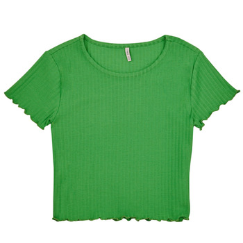 textil Pige T-shirts m. korte ærmer Only KOGNELLA S/S O-NECK TOP NOOS JRS Grøn
