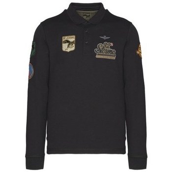 textil Herre T-shirts m. korte ærmer Aeronautica Militare PO1659P19234300 Sort
