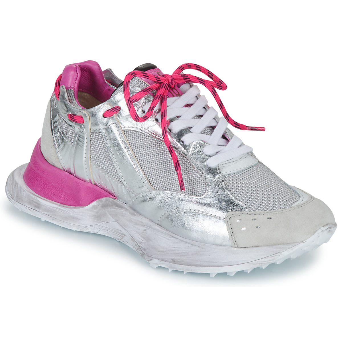 Sko Dame Lave sneakers Airstep / A.S.98 LOWCOLOR Sølv / Pink