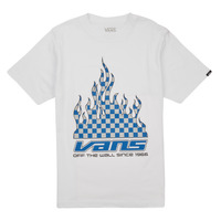 textil Dreng T-shirts m. korte ærmer Vans REFLECTIVE CHECKERBOARD FLAME SS Hvid