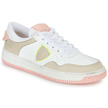 Sko Dame Lave sneakers Philippe Model LYON LOW WOMAN Hvid / Pink / Gul / Fluo