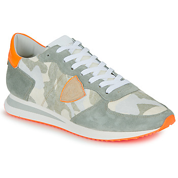 Sko Herre Lave sneakers Philippe Model TRPX LOW MAN Camouflage / Kaki / Orange