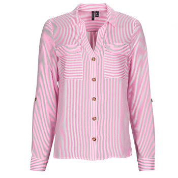 textil Dame Skjorter / Skjortebluser Vero Moda VMBUMPY L/S SHIRT NEW NOOS Pink