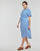 textil Dame Lange kjoler Vero Moda VMBUMPY SS CALF SHIRT DRESS NOOS Blå / Blc