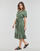 textil Dame Lange kjoler Vero Moda VMBUMPY SS CALF SHIRT DRESS NOOS Kaki