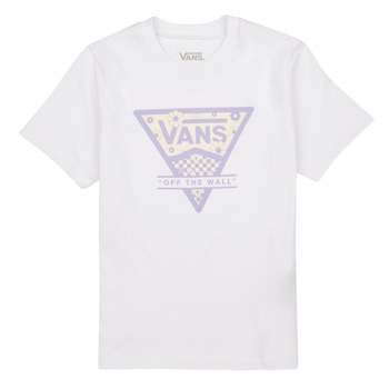 textil Pige T-shirts m. korte ærmer Vans CHECKER FLORAL TRIANGLE BFF Hvid / Violet