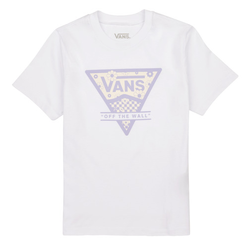 textil Pige T-shirts m. korte ærmer Vans CHECKER FLORAL TRIANGLE BFF Hvid / Violet