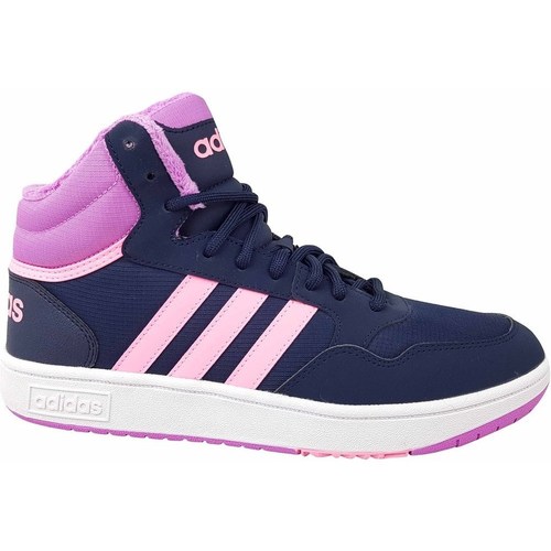 Sko Børn Høje sneakers adidas Originals Hoops Mid 30 K Flåde, Pink