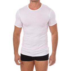 textil Herre T-shirts m. korte ærmer Bikkembergs BKK1UTS03SI-WHITE Hvid