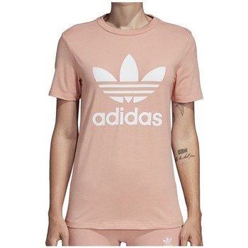 textil Dame T-shirts m. korte ærmer adidas Originals Trefoil Tee Pink