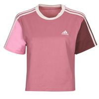 textil Dame T-shirts m. korte ærmer Adidas Sportswear 3S CR TOP Bordeaux / Pink