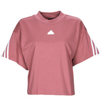 textil Dame T-shirts m. korte ærmer Adidas Sportswear FI 3S TEE Bordeaux / Lys