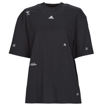 textil Dame T-shirts m. korte ærmer Adidas Sportswear BLUV Q1 BF T Sort