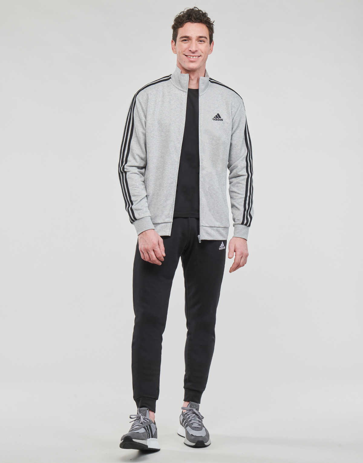 textil Herre Træningsdragter Adidas Sportswear 3S FT TT TS Grå / Medium / Sort