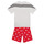 textil Børn Pyjamas / Natskjorte Adidas Sportswear LK DY MM T SET Hvid / Rød