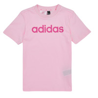 textil Pige T-shirts m. korte ærmer Adidas Sportswear LK LIN CO TEE Pink / Lys